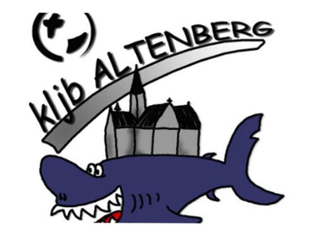 Fisch vor Dom und Schriftzug kljb Altenberg