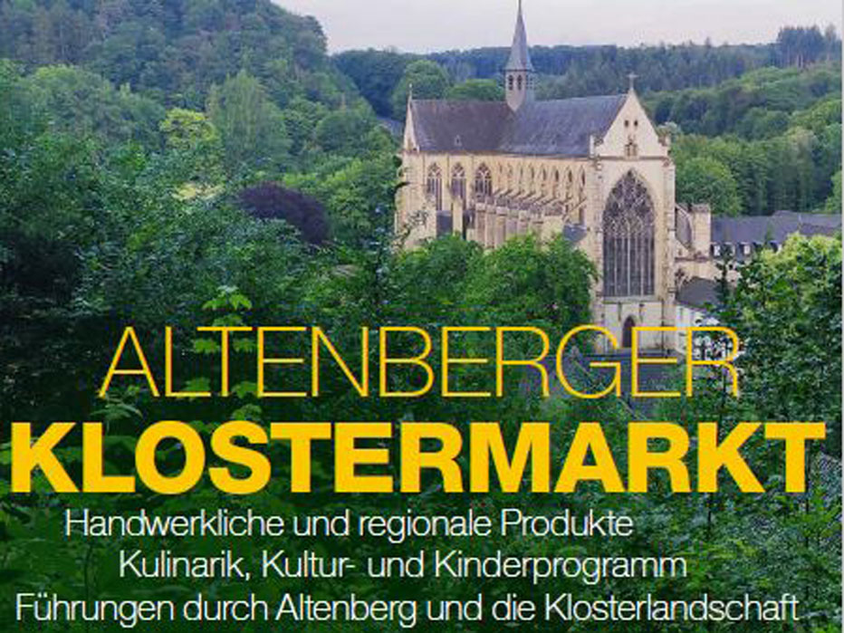 Plakatausschnitt für die Werbung zum Klostermarkt mit Altenberger Dom