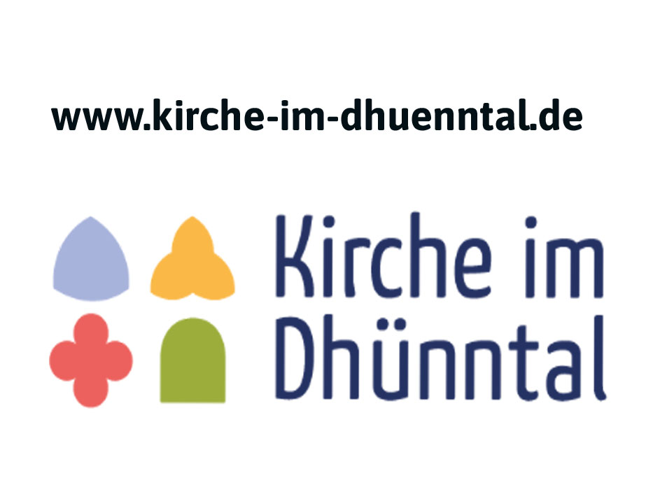 Adresse www.kirche-im-dhuenntal wird mit Logo